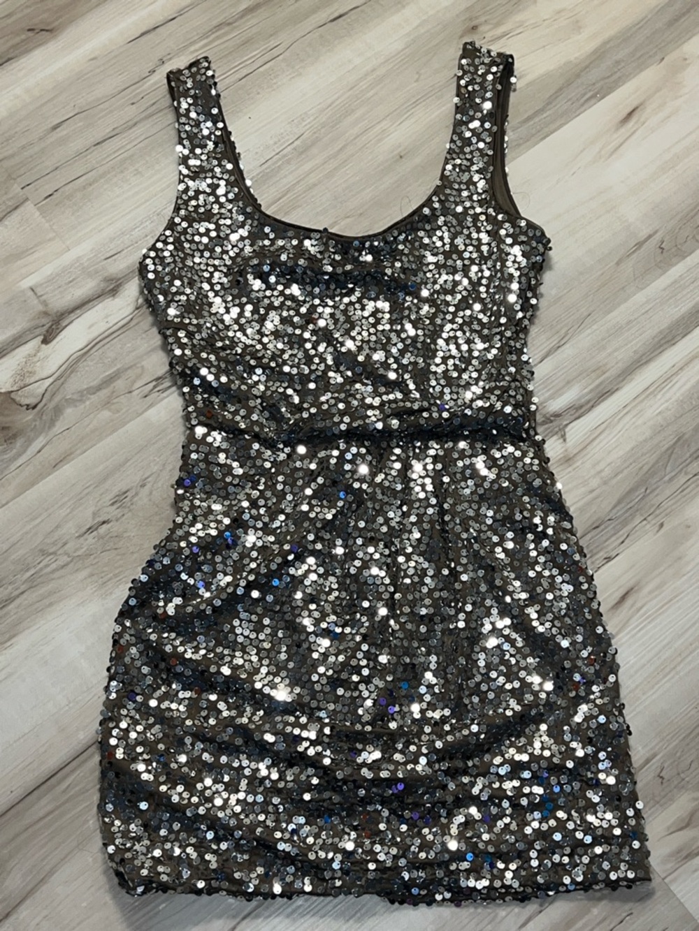 Love Reign Silver Sequin Mini Dress